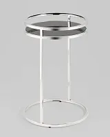 Журнальный столик Гестия 41*60 , стекло черное, сталь серебро УТ000039401 Stool Group Журнальный столик Гестия 41*60 , стекло черное, сталь серебро УТ000039401 Stool Group